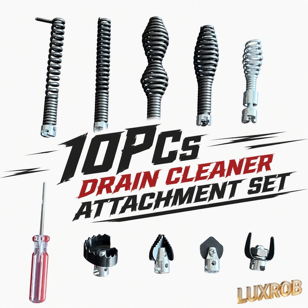 Auger Drill Attachment - Kit de 10 Peças de Brocas