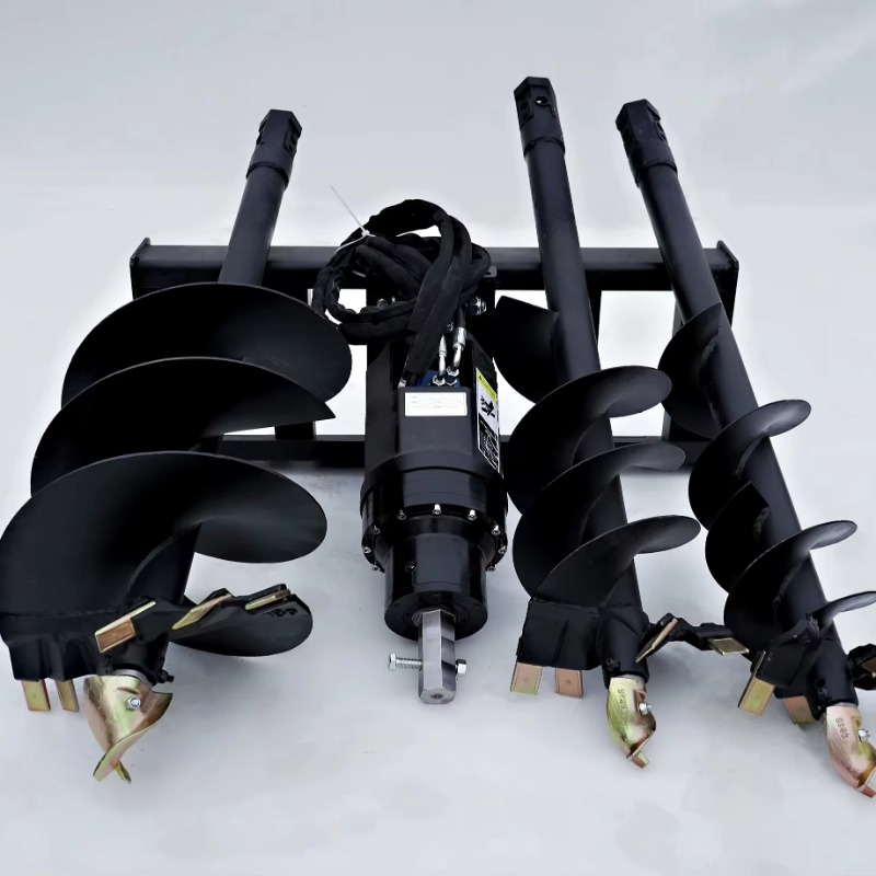 Auger Drill Attachment - Acessório de perfuração pesado para minicarregadeiras,