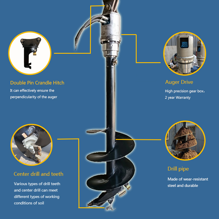 Rb3500 mini escavadeira de alt - Auger Drill Attachment avaliação e preço