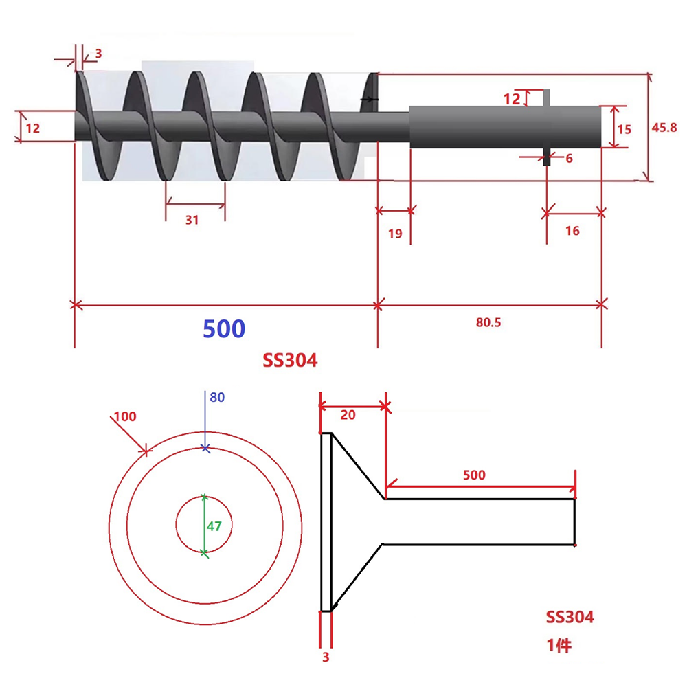 Acessórios de broca helicoidal - Auger Drill Attachment avaliação e preço