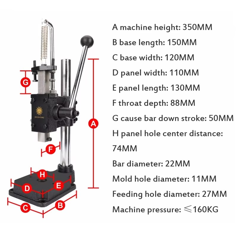 Máquina de Prensa Manual de Al - Heavy Equipment Grinder avaliação e preço